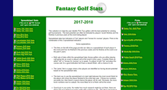 Desktop Screenshot of fantasygolfstats.com